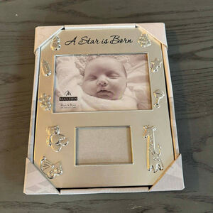 New Malden Silver "A Star is Born" Baby Picture Frame International Design